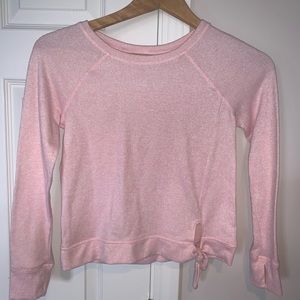 Yogalicious Girls light pink Side knit Top size 12 L